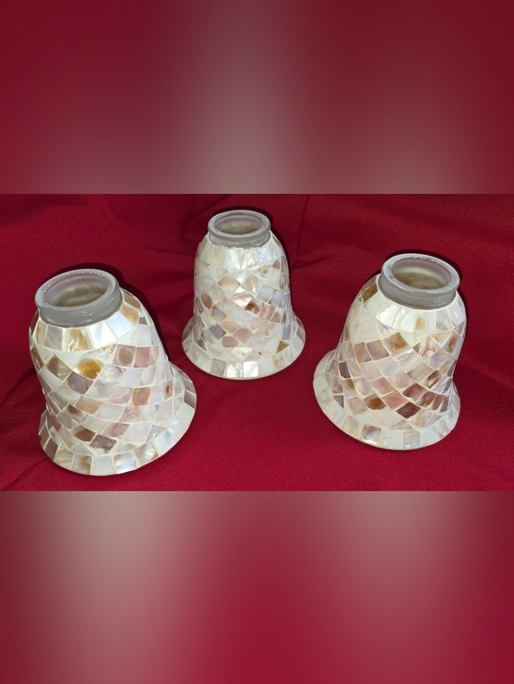 5"x5" Teardrop Mosaic - 3Pack Art Glass Pendant light shade 1-5/8" Center